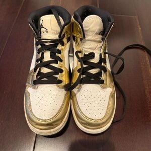 Nike Air Jordan Sneakers - Gold and White